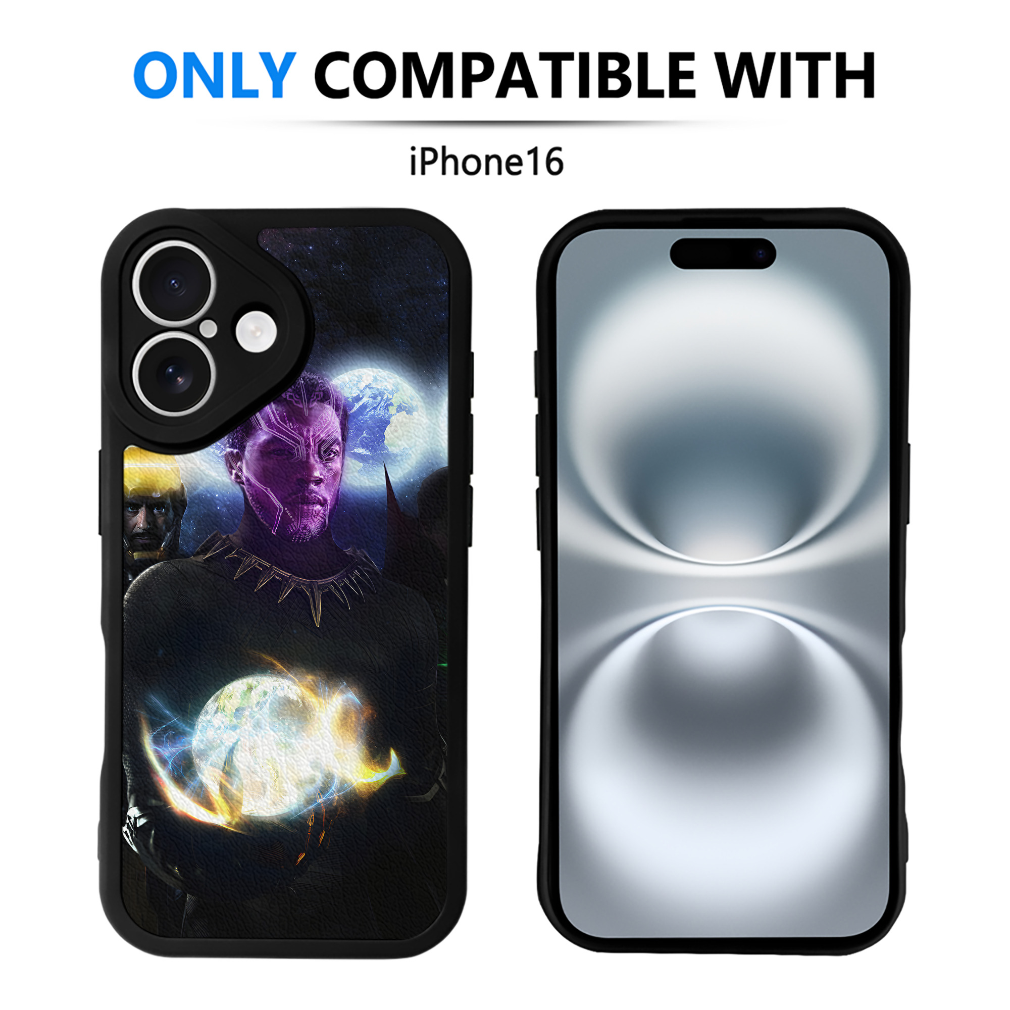 （画像用） アベンジャーズ The Avengers 【iPhone 16シリーズ対応】シリコンスマホケース（レザー調） 材質：シリコン